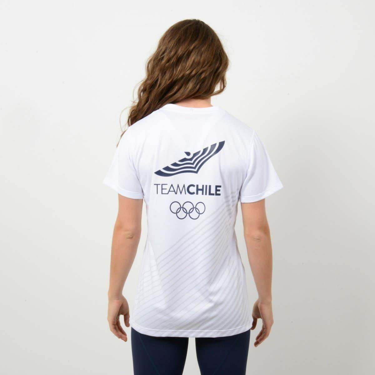Polera Running Mujer Sparta Team Chile Blanca-2