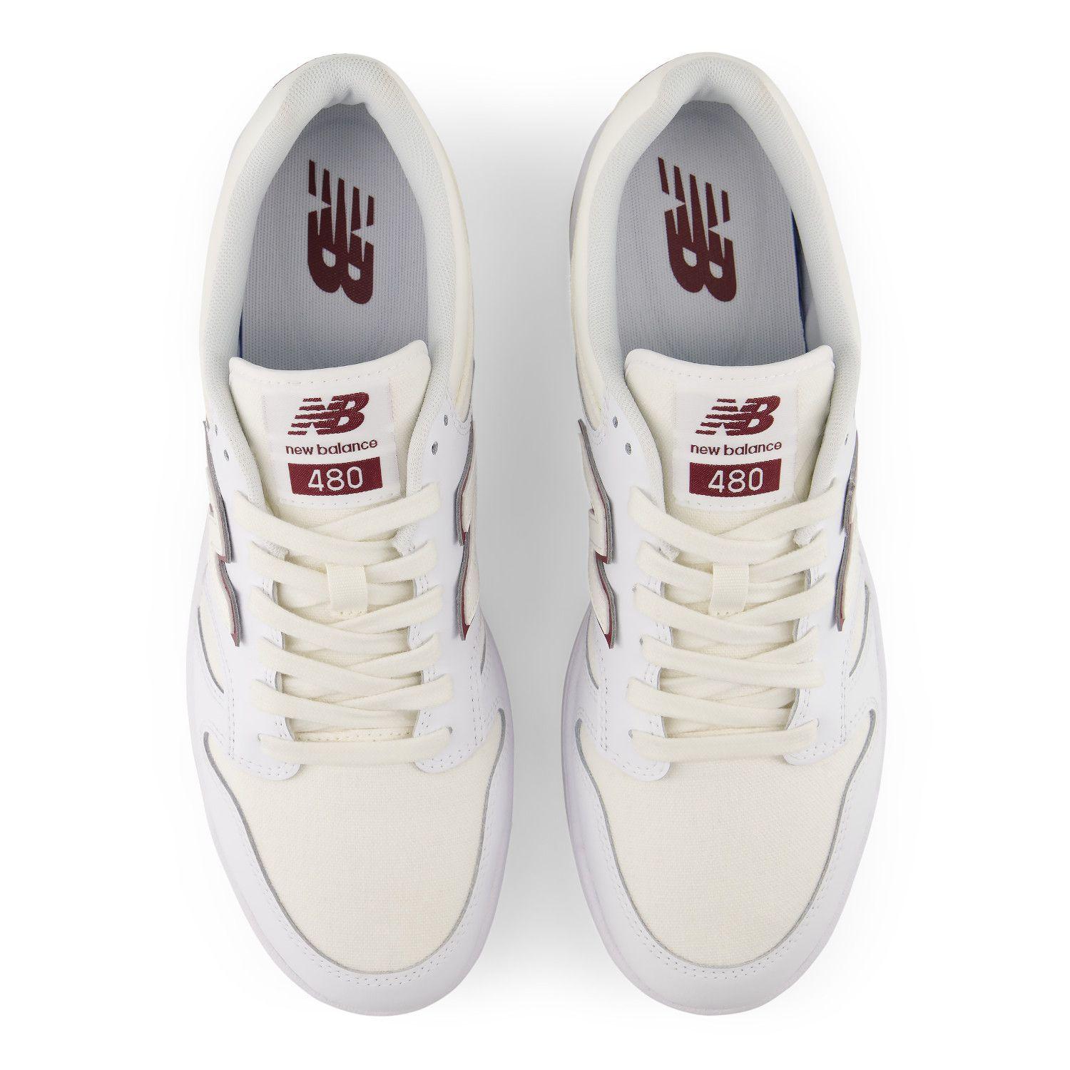 Zapatillas Urbanas Unisex New Balance 480 Low Blancas/Roja-2