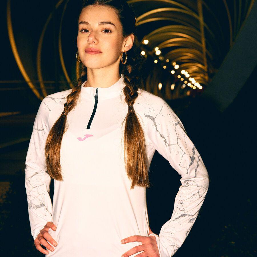 Polerón Entrenamiento Mujer Joma R-Night Helium Blanco-4