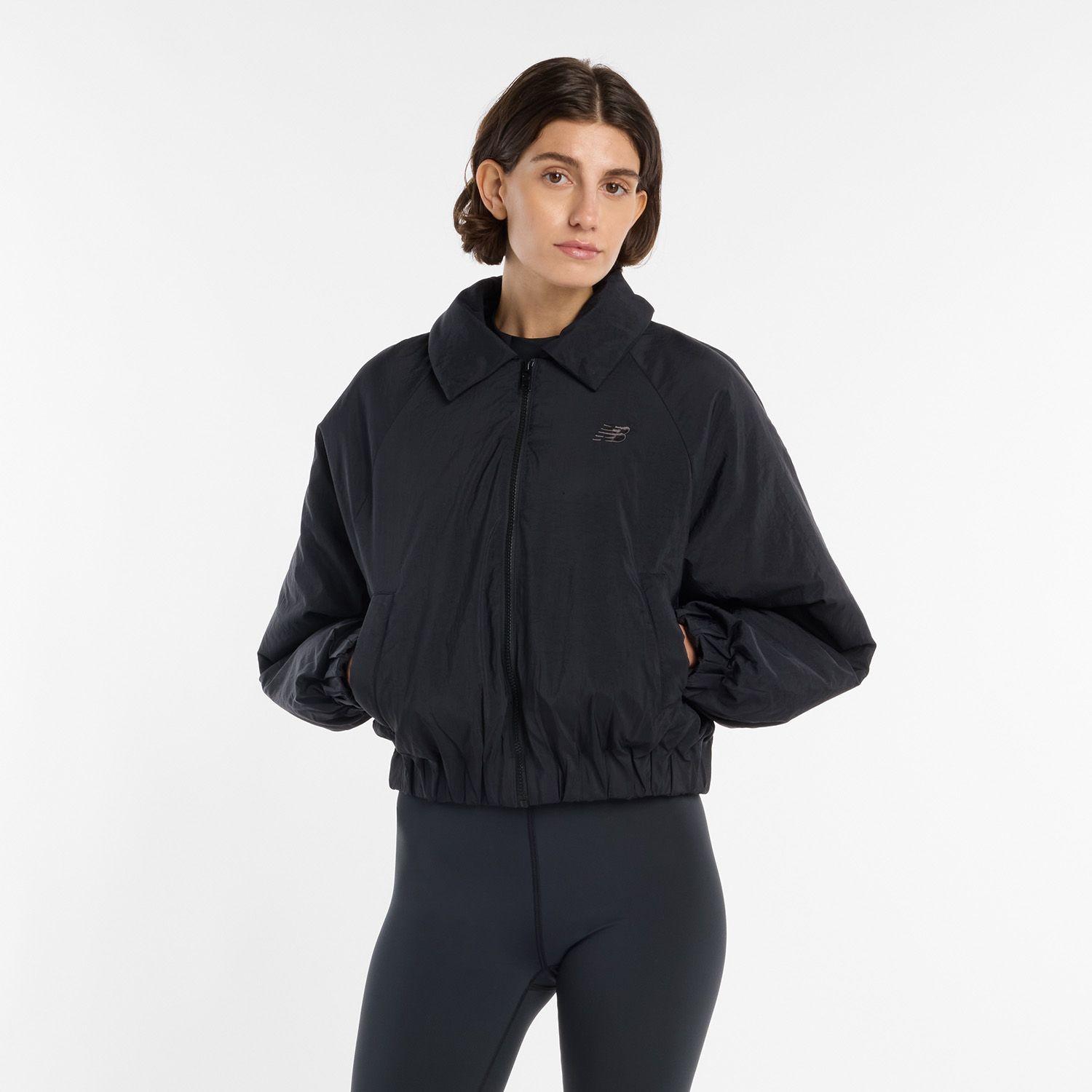 Chaqueta Lifestyle Mujer New Balance Woven Bomber Negra-0
