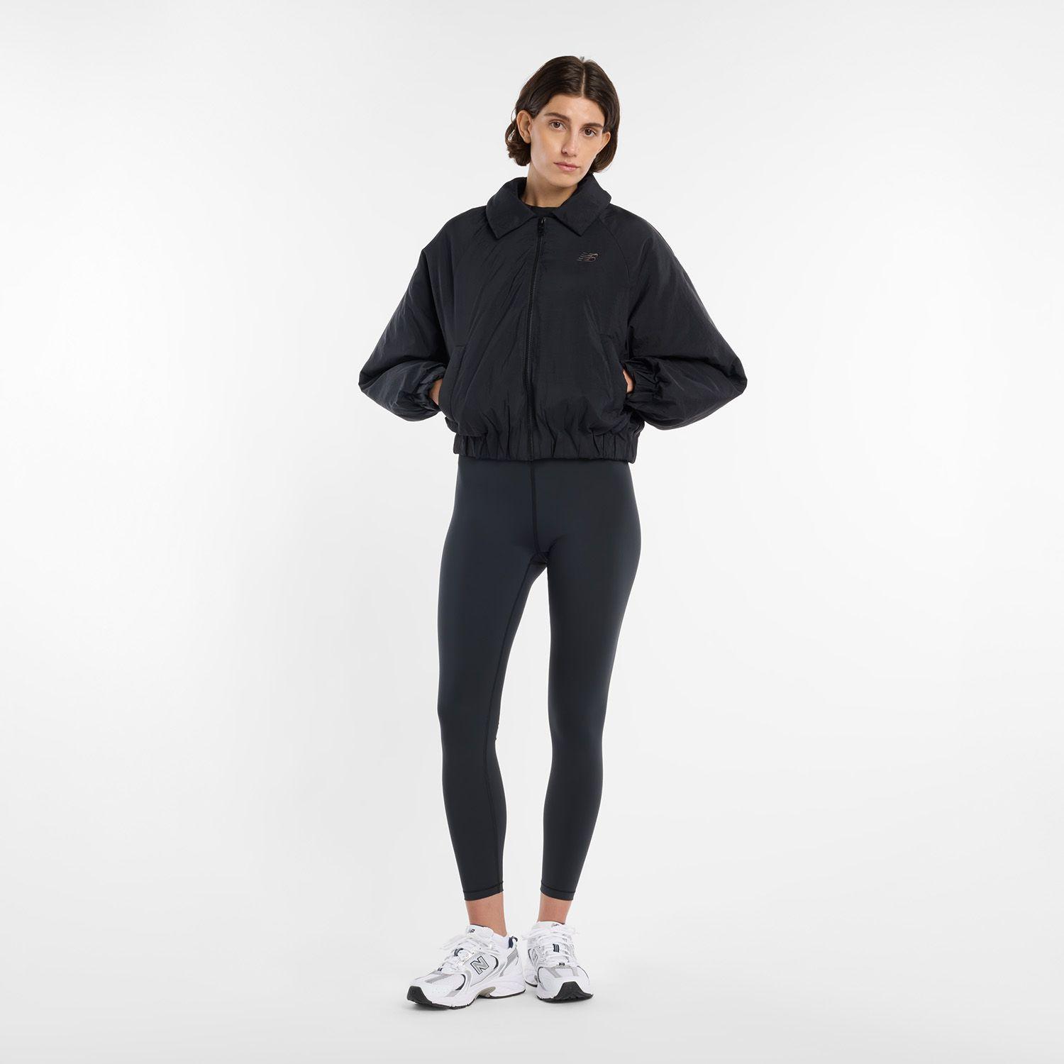 Chaqueta Lifestyle Mujer New Balance Woven Bomber Negra-3