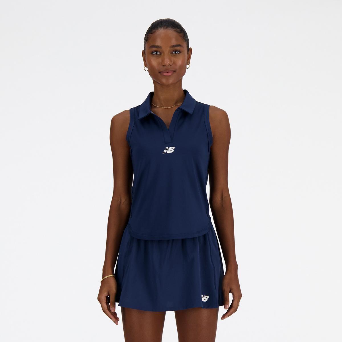 Polera Sin Mangas Tenis Mujer New Balance Tank Azul-0