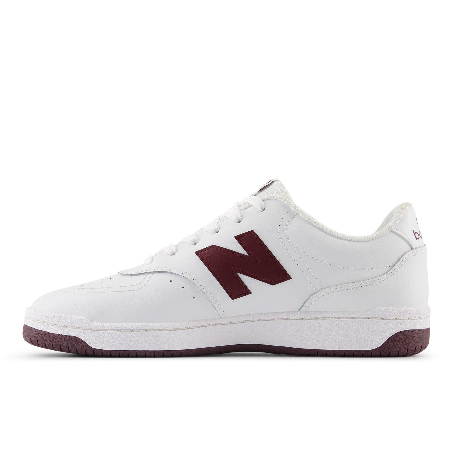 Zapatillas Urbanas Hombre New Balance 80 Blanca/Burdeo-1