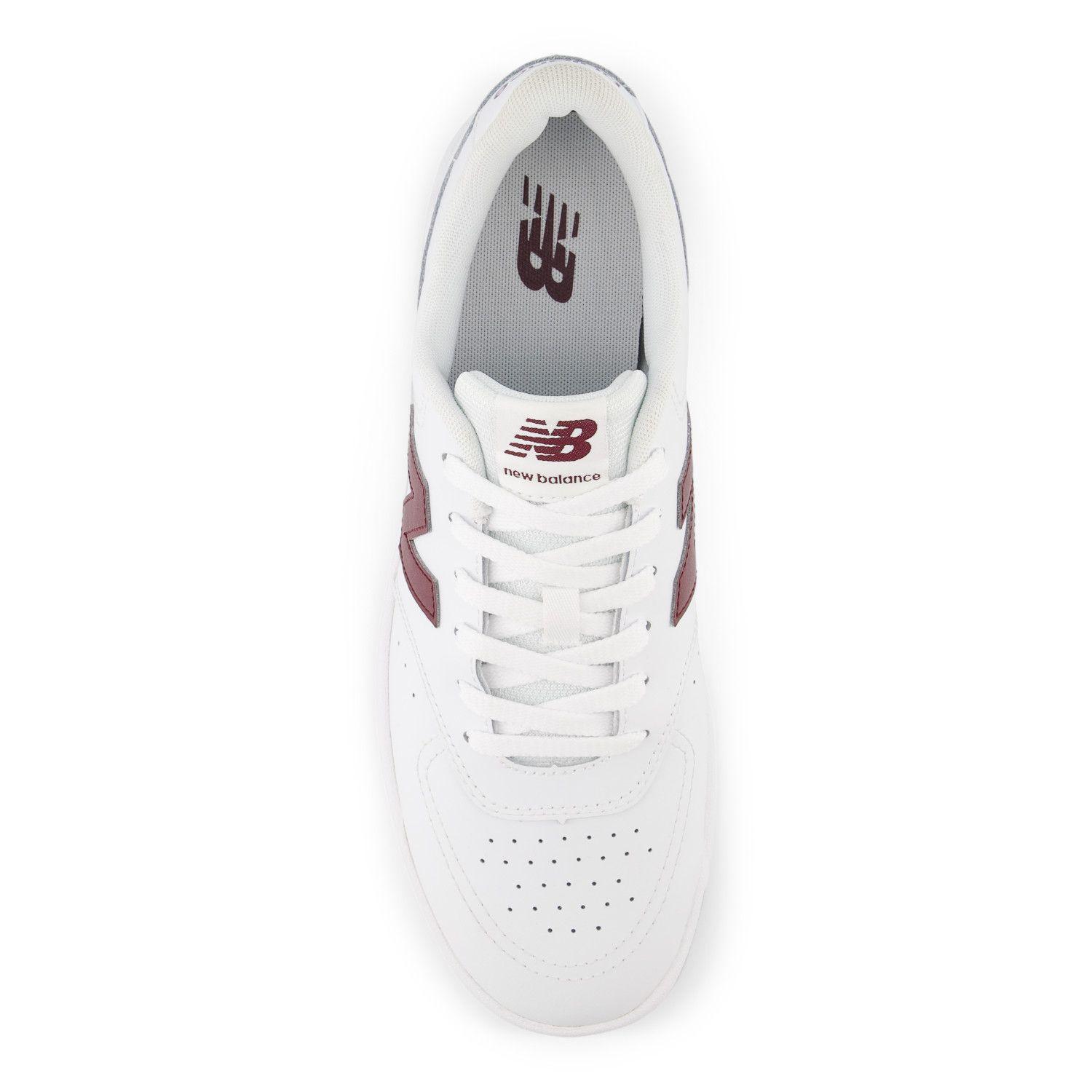 Zapatillas Urbanas Hombre New Balance 80 Blanca/Burdeo-2