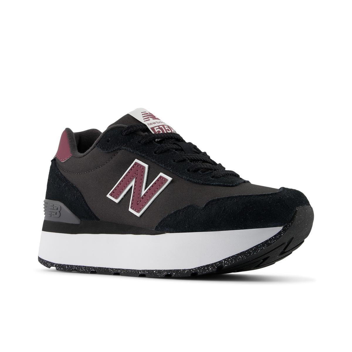 Zapatillas Urbanas Mujer New Balance 515 Negro/Burdeo-3