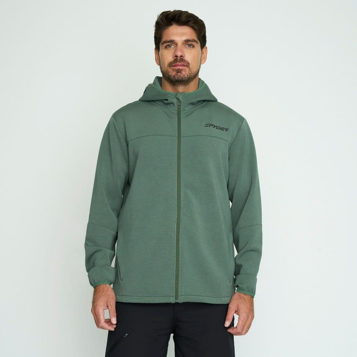 Polerón Lifestyle Hombre Spyder Light Hoodie Full Verde-2