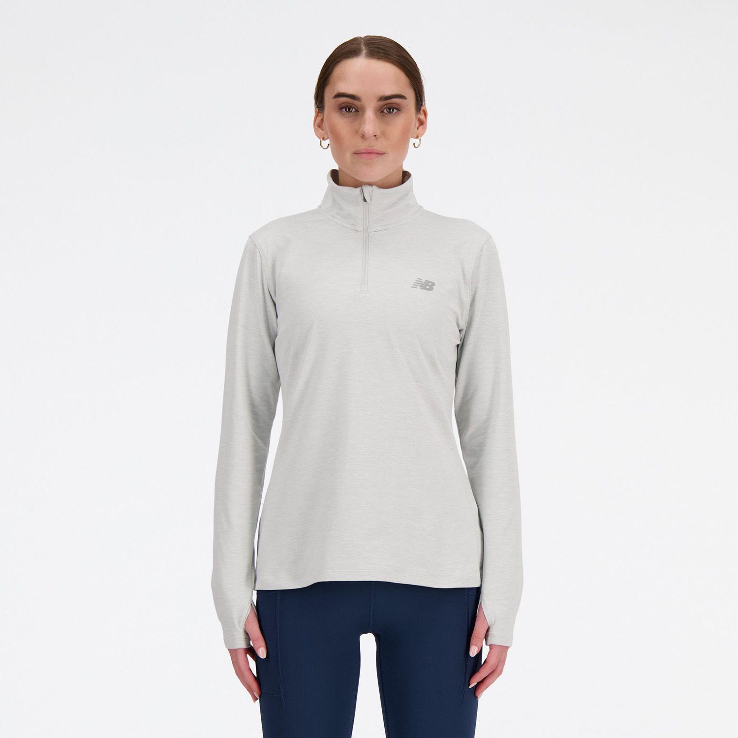 Polerón Running Mujer New Balance Sport Essential Space Gris-2