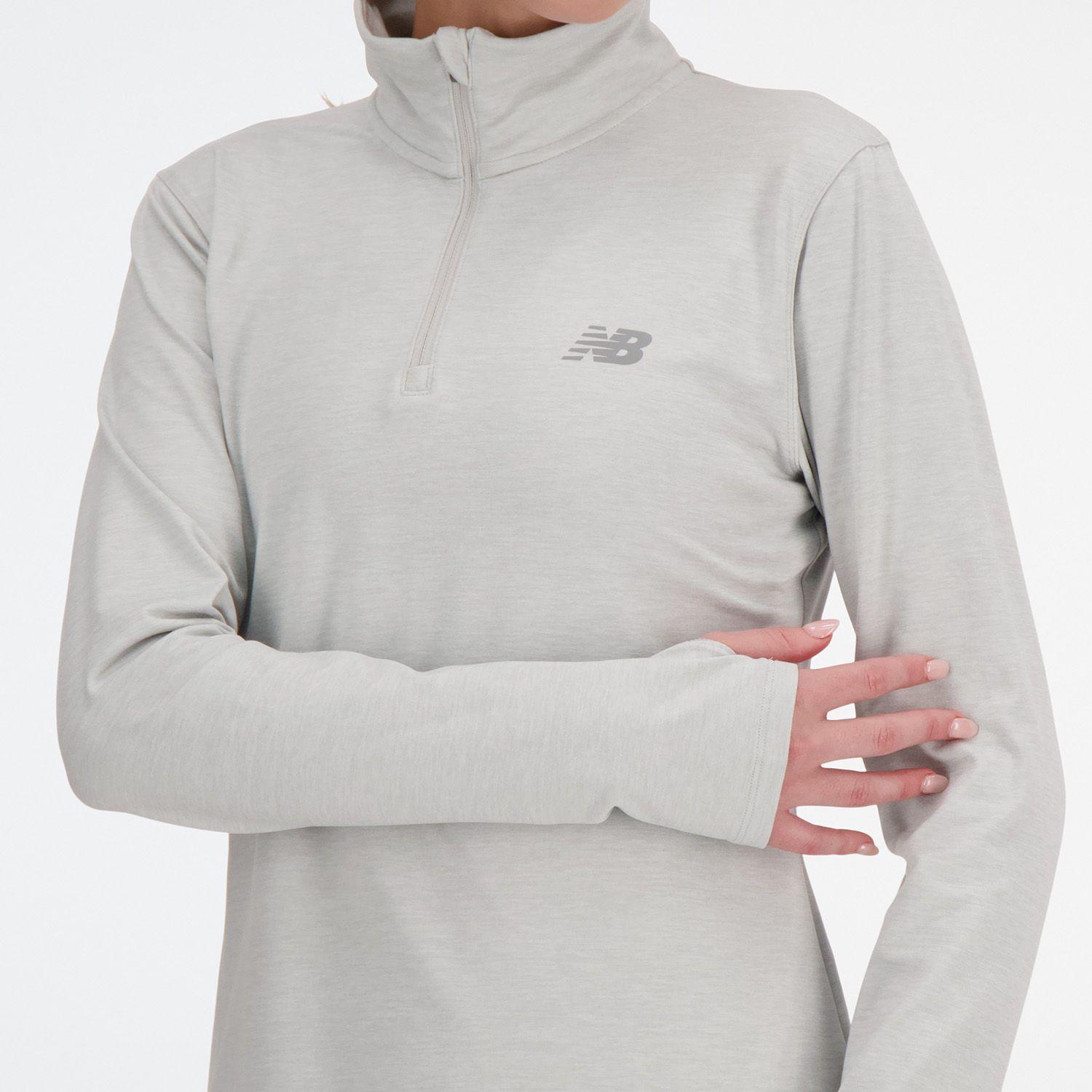 Polerón Running Mujer New Balance Sport Essential Space Gris-4