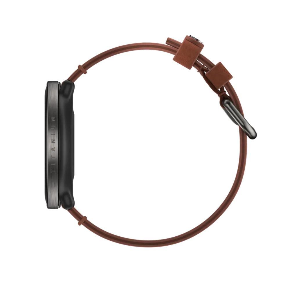 Reloj Fitness Polar Ignite 3 Titanium Leather Café-2