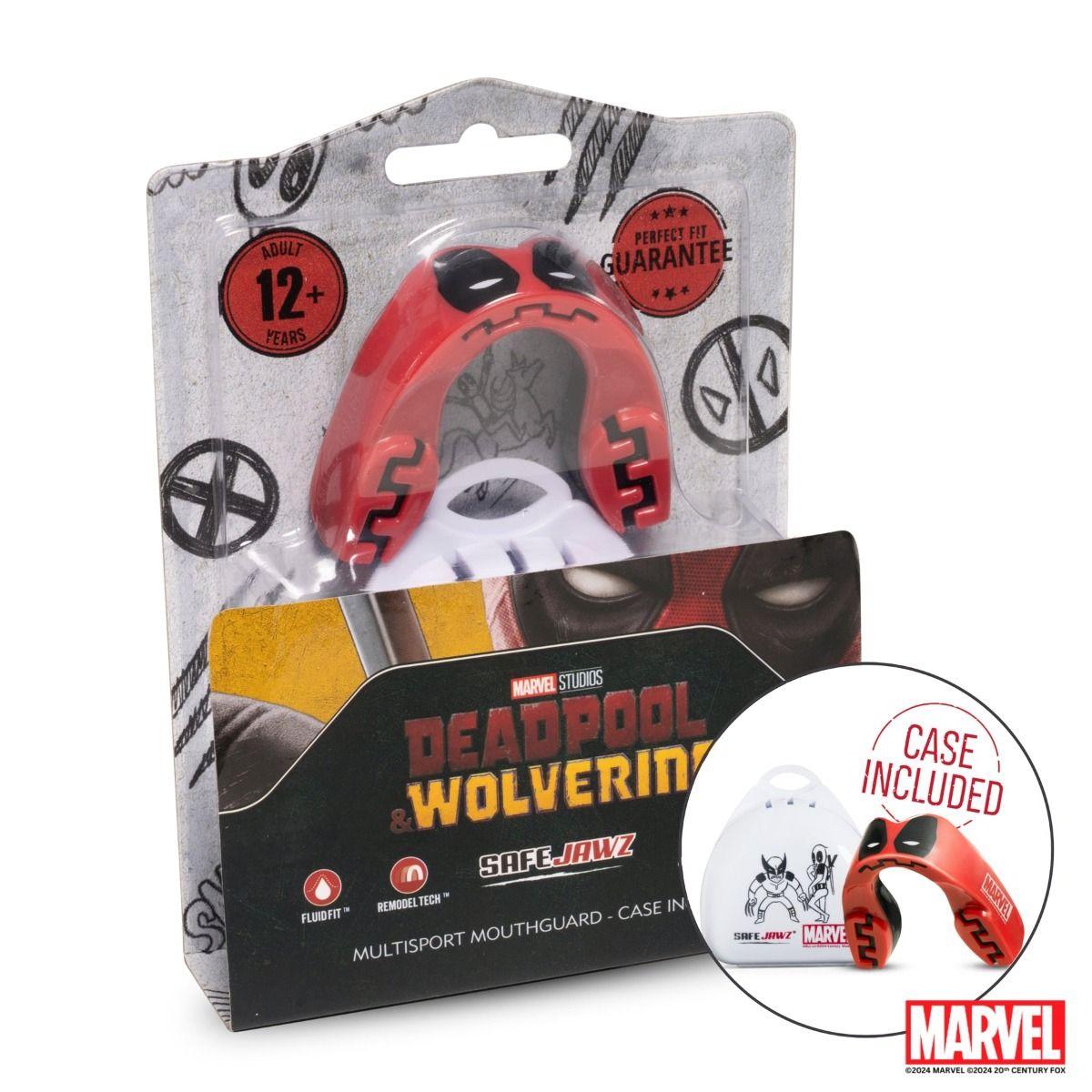 Protector Bucal Hombre Safejawz Marvel Deadpool Rojo-3