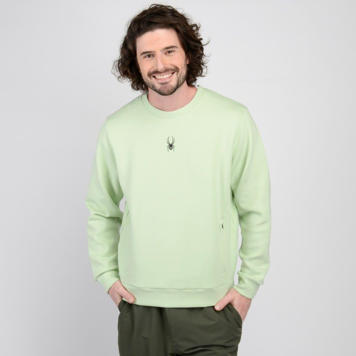 Polerón Spyder Lifestyle Crew Hombre Verde-0