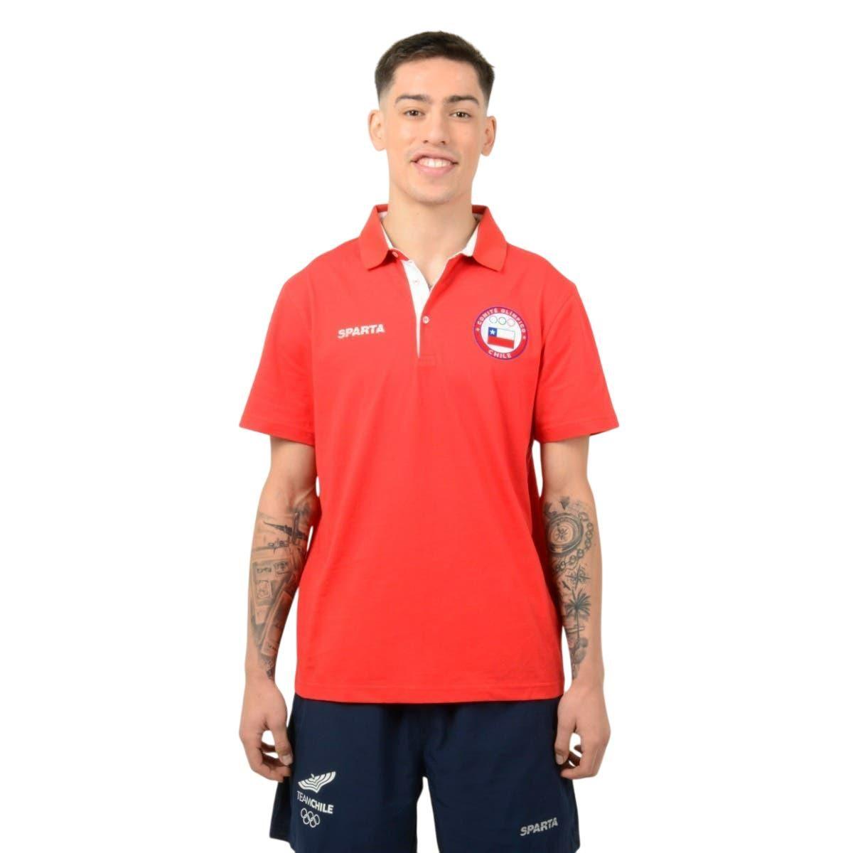 Polera Hombre Sparta Team Chile Roja-0