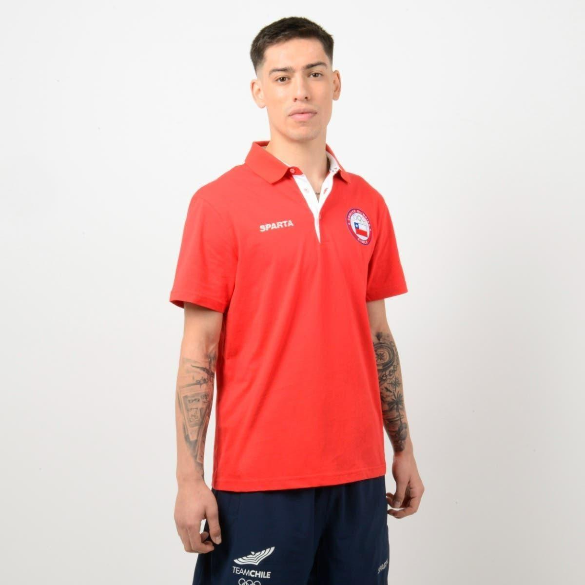 Polera Hombre Sparta Team Chile Roja-1