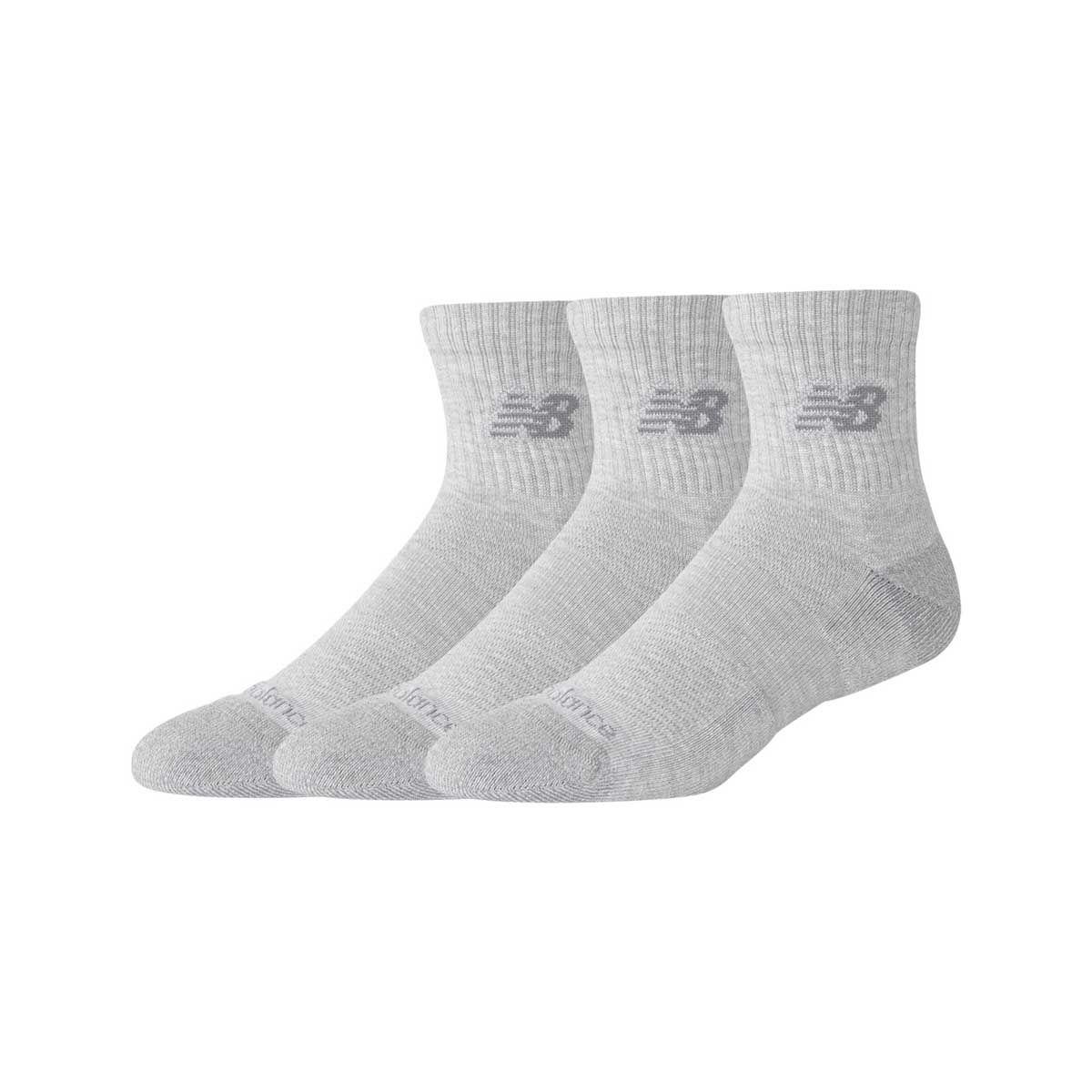 Calcetines 3 Pares Unisex New Balance Active Quarter Gris-0