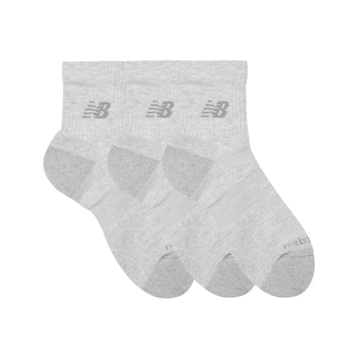 Calcetines 3 Pares Unisex New Balance Active Quarter Gris-2
