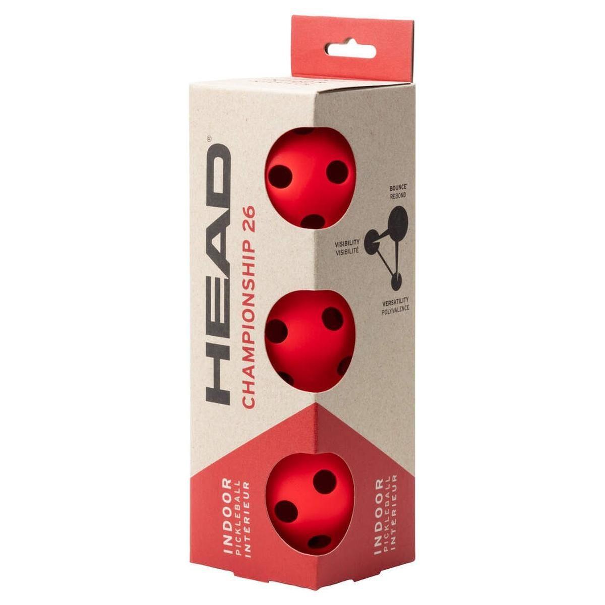 Pelotas Pickleball Head Indoor 26 3u Roja-0