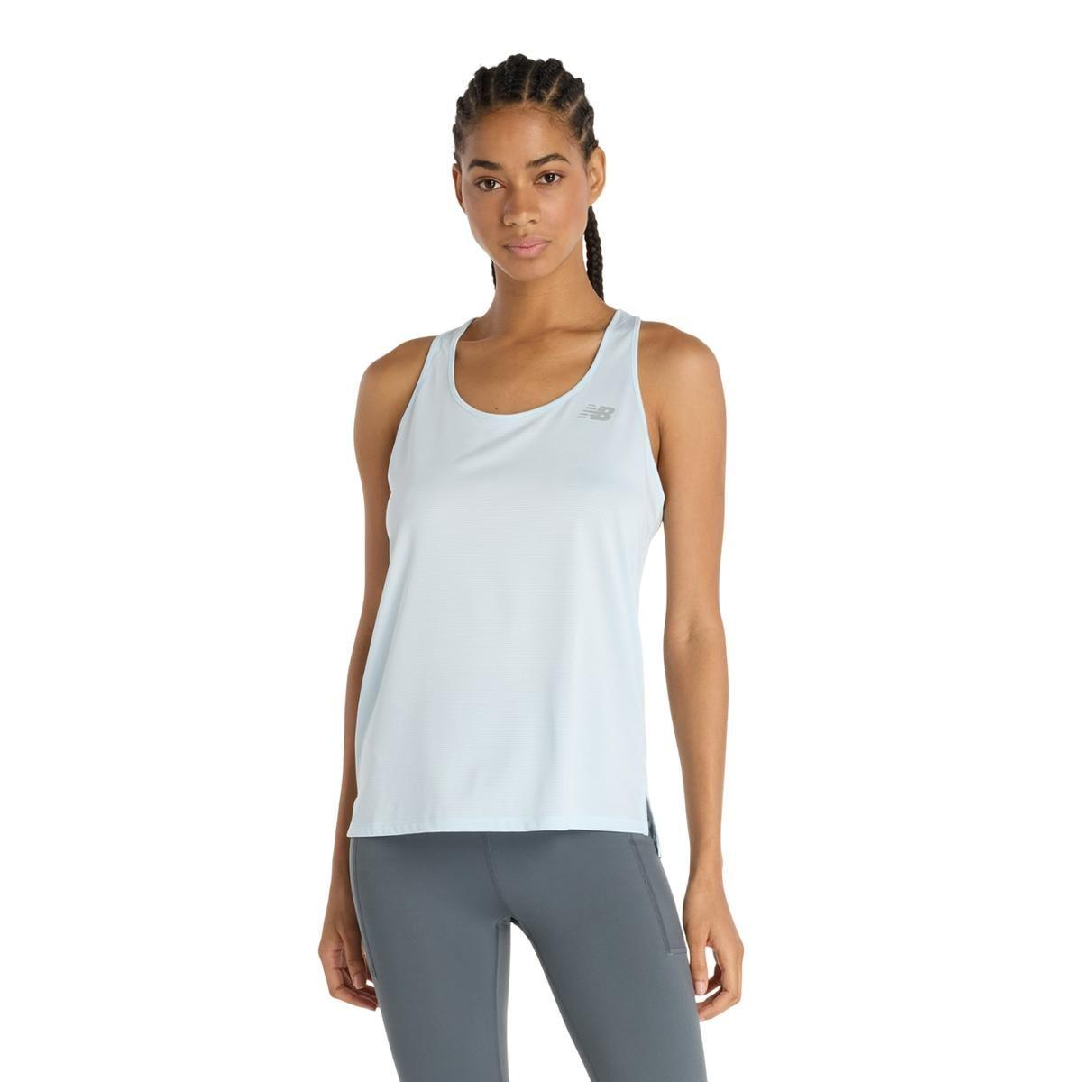 Polera Running Mujer New Balance Sport Essentials Celeste-0
