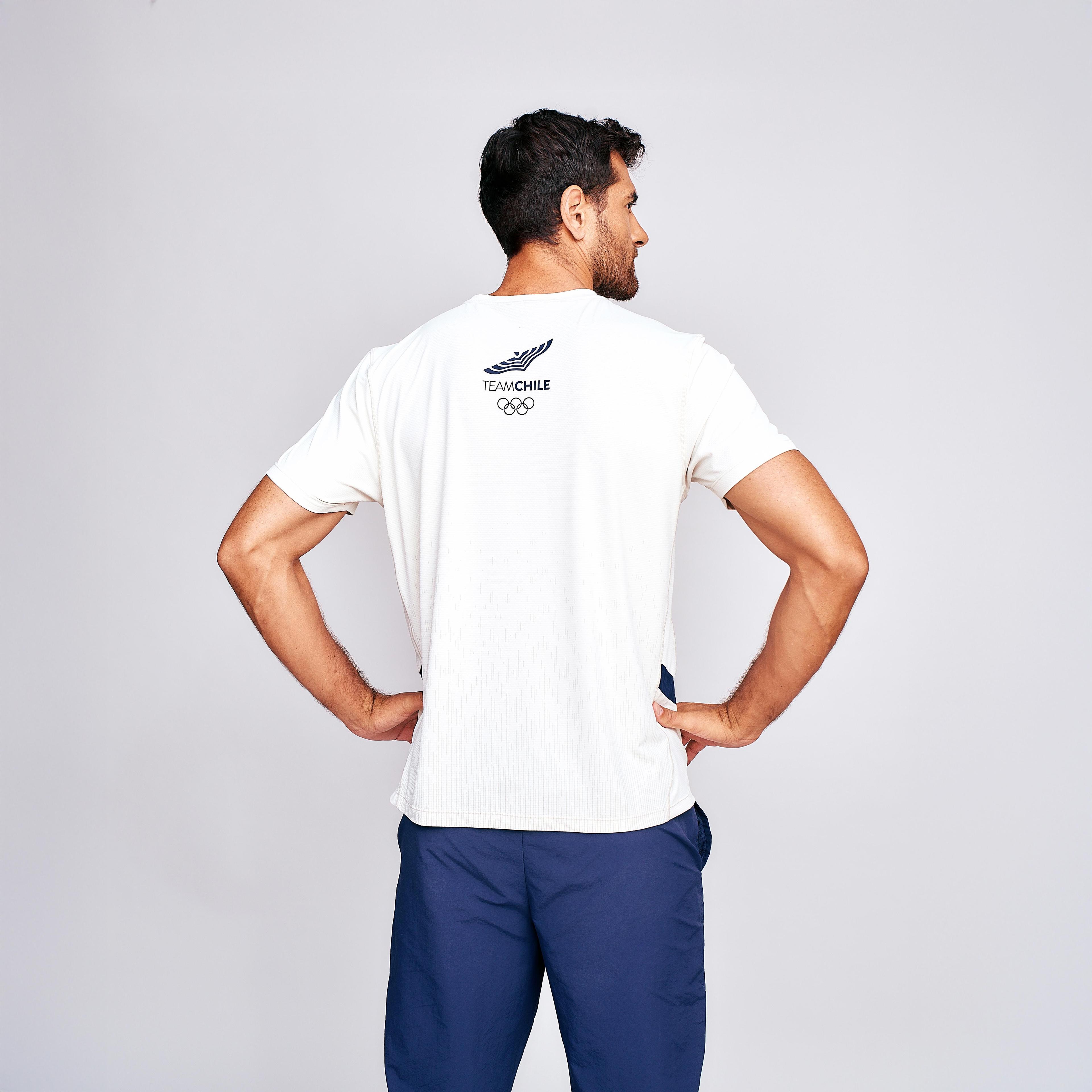 Polera Entrenamiento Hombre Sparta Team Chile Blanca-1