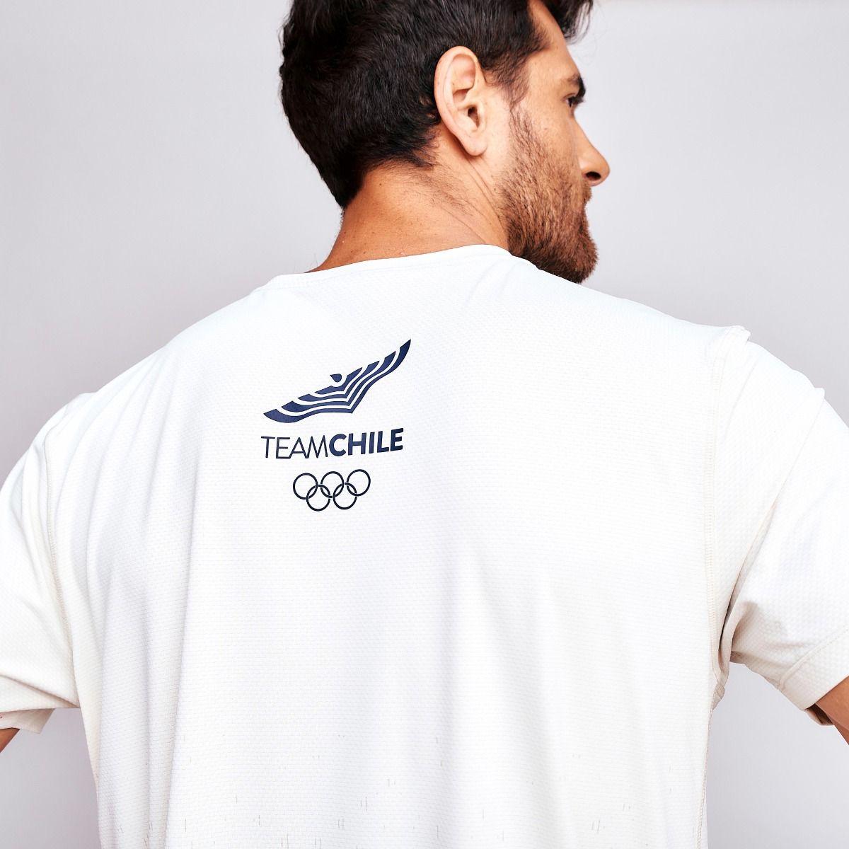 Polera Entrenamiento Hombre Sparta Team Chile Blanca-2