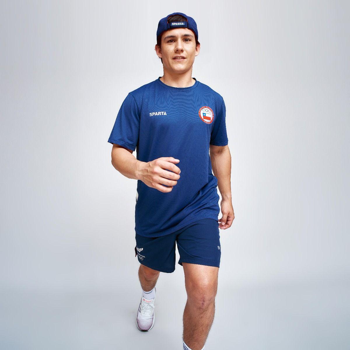 Polera Entrenamiento Hombre Sparta Team Chile Azul-4