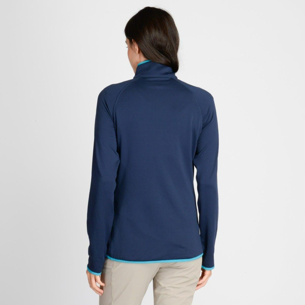 Polerón Entrenamiento Mujer Spyder Quarter Zip Azul-1