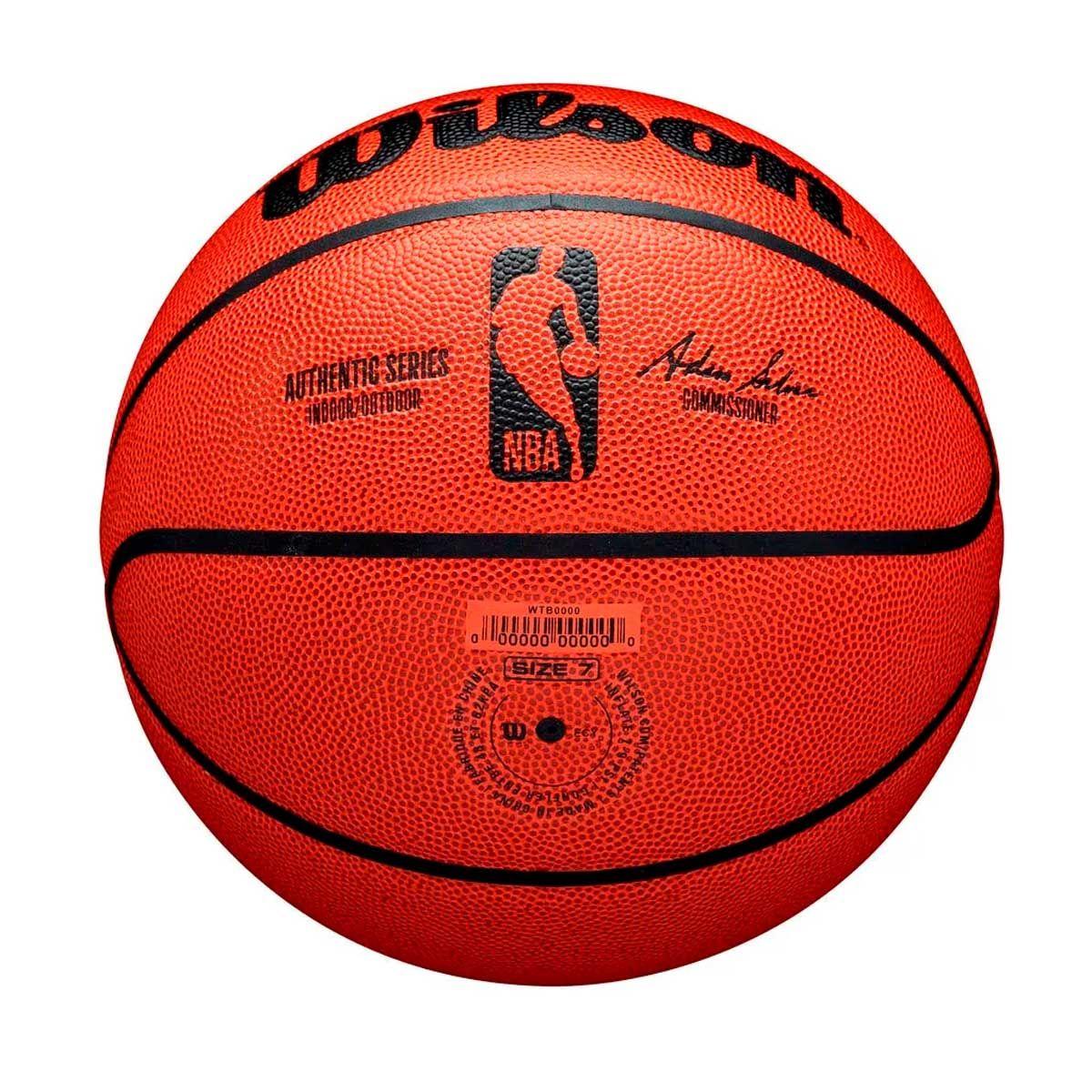Balón Básquetbol Wilson NBA Authentic Series N°7 Naranjo-1
