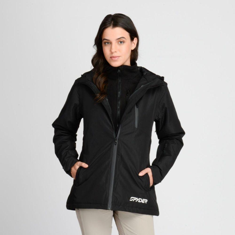 Chaqueta Outdoor Mujer Spyder Jacket 3 en 1 Fleece Negra-0
