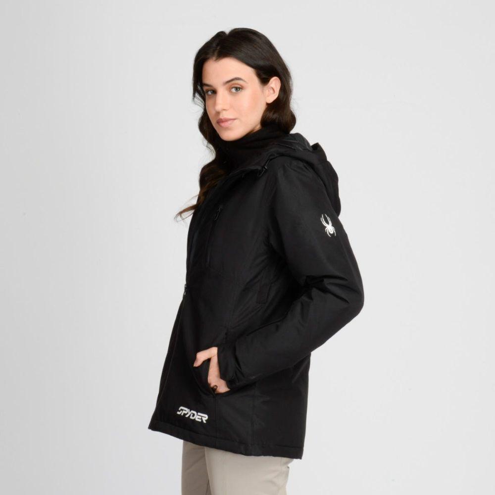 Chaqueta Outdoor Mujer Spyder Jacket 3 en 1 Fleece Negra-1