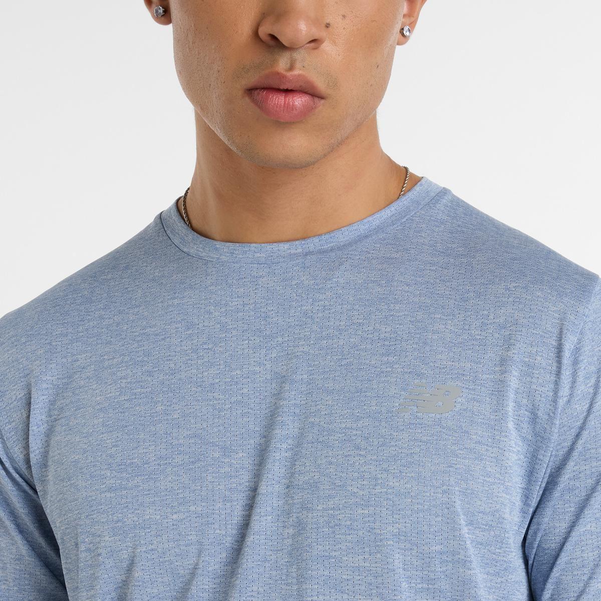 Polera Running Hombre New Balance Athletic Celeste-3