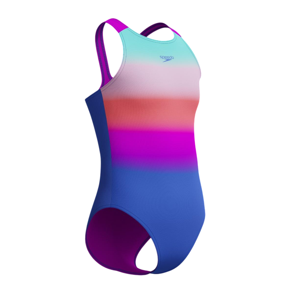 Traje de Baño Natación Niña Speedo Pulseback Azul-2
