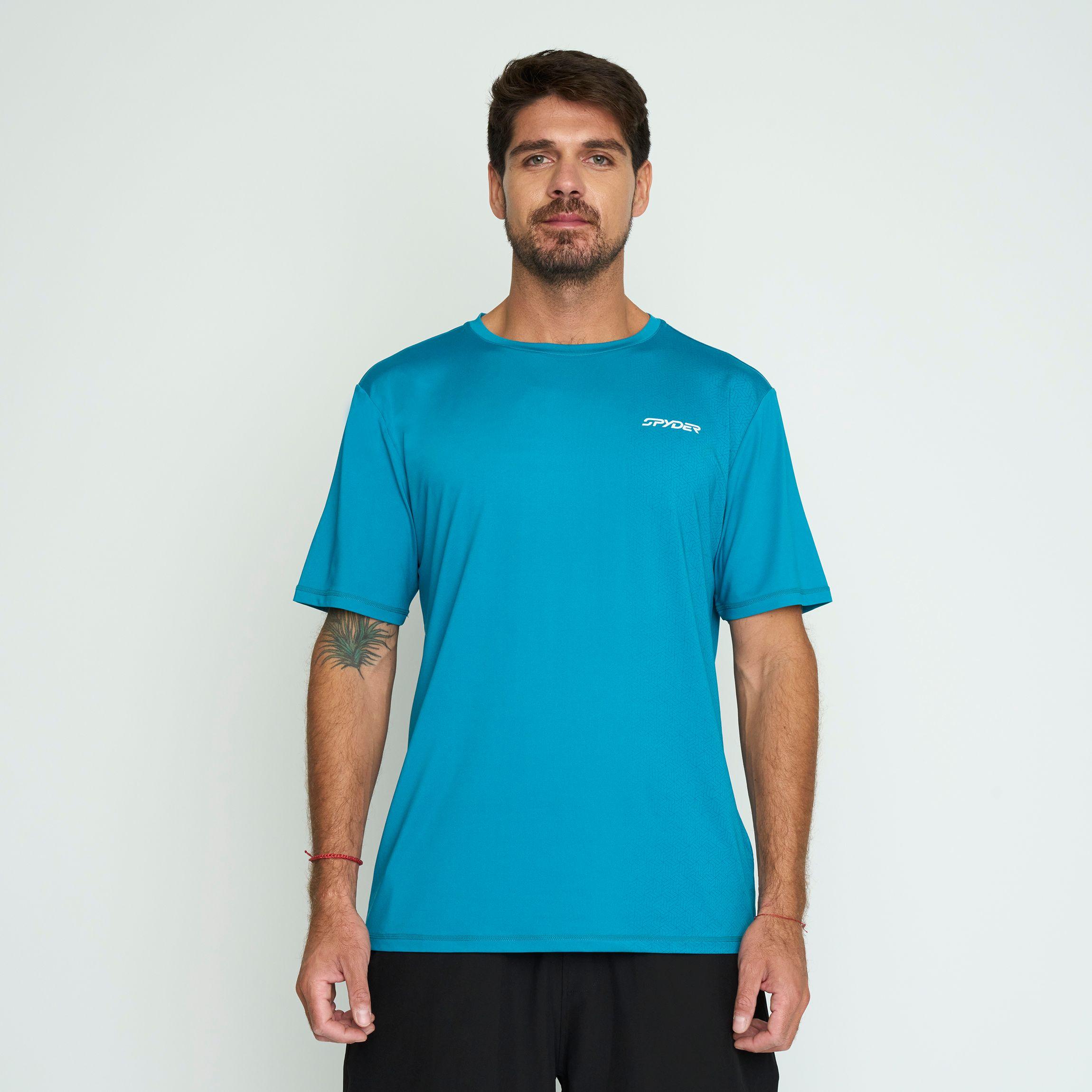 Polera Entrenamiento Hombre Spyder Azul SYMTT02S24BL-0