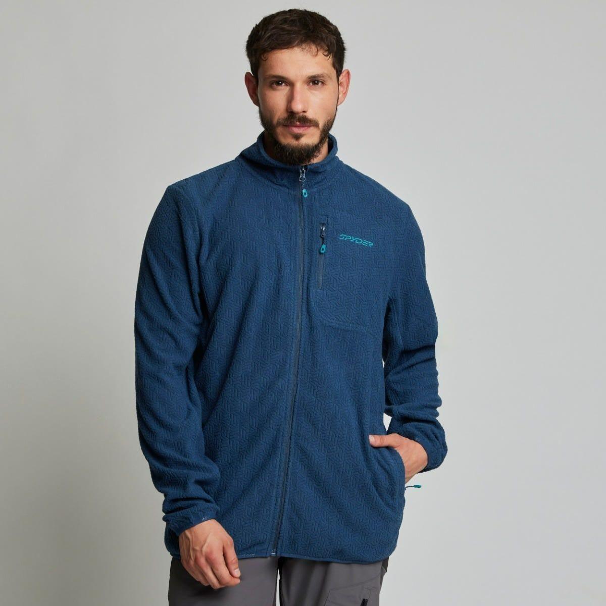 Polerón Polar Outdoor Hombre Spyder Fleece Full Zip Azul-3