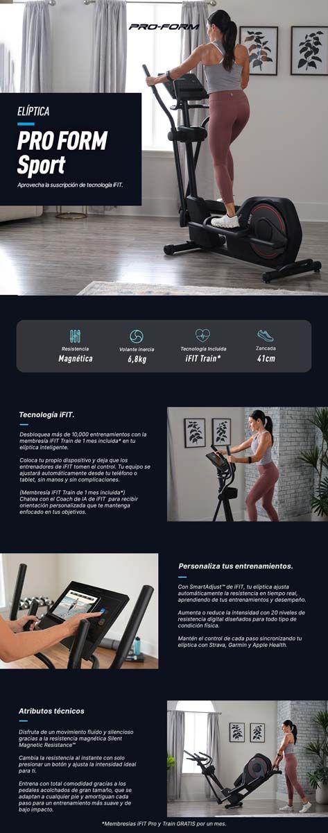 Eliptica Pro Form Sport Negro-4