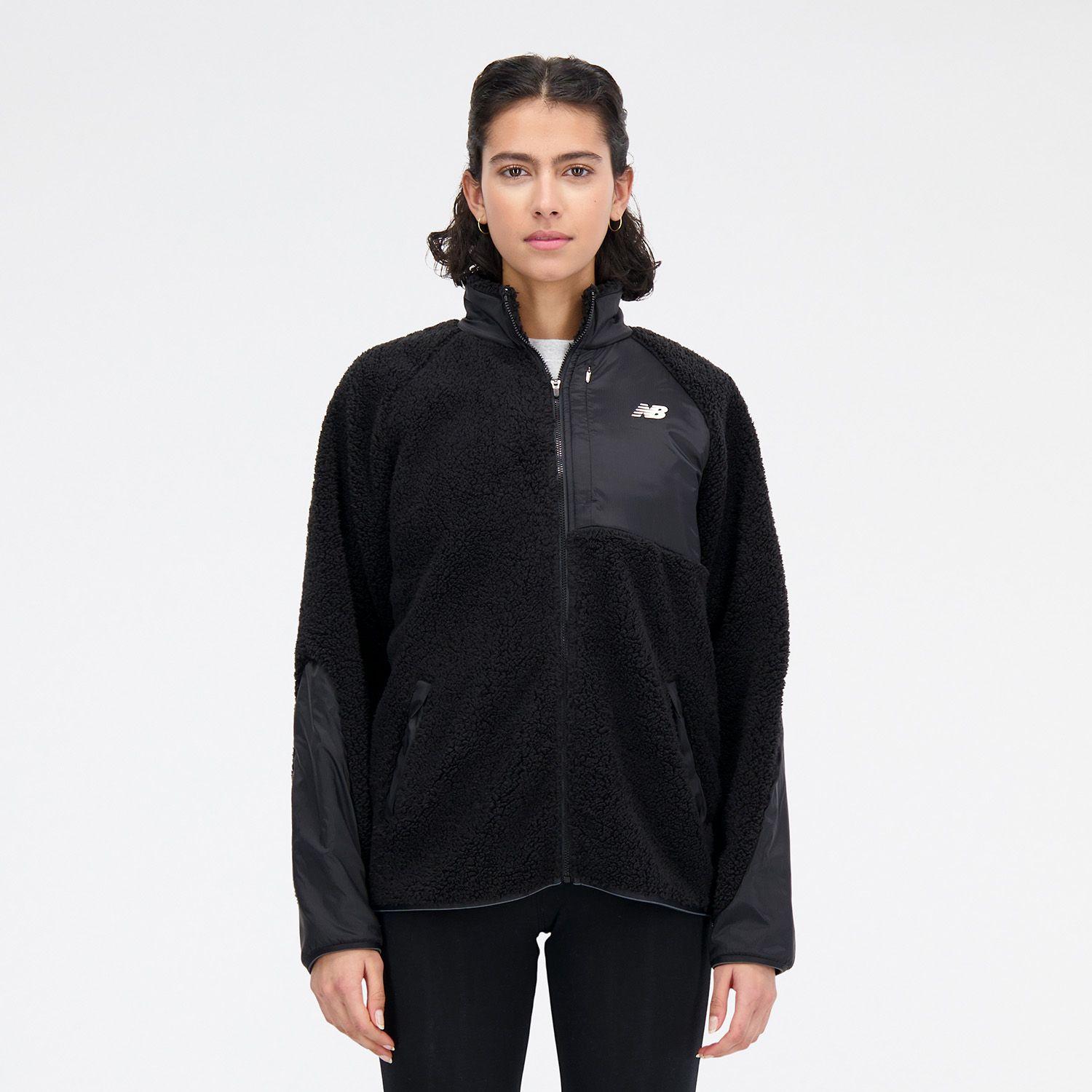 Polerón Polar Outdoor Mujer New Balance Full Zip Negro-0