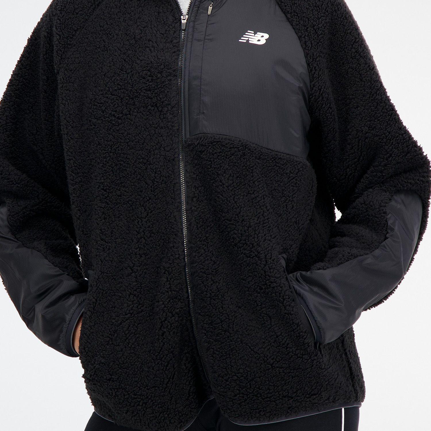 Polerón Polar Outdoor Mujer New Balance Full Zip Negro-2
