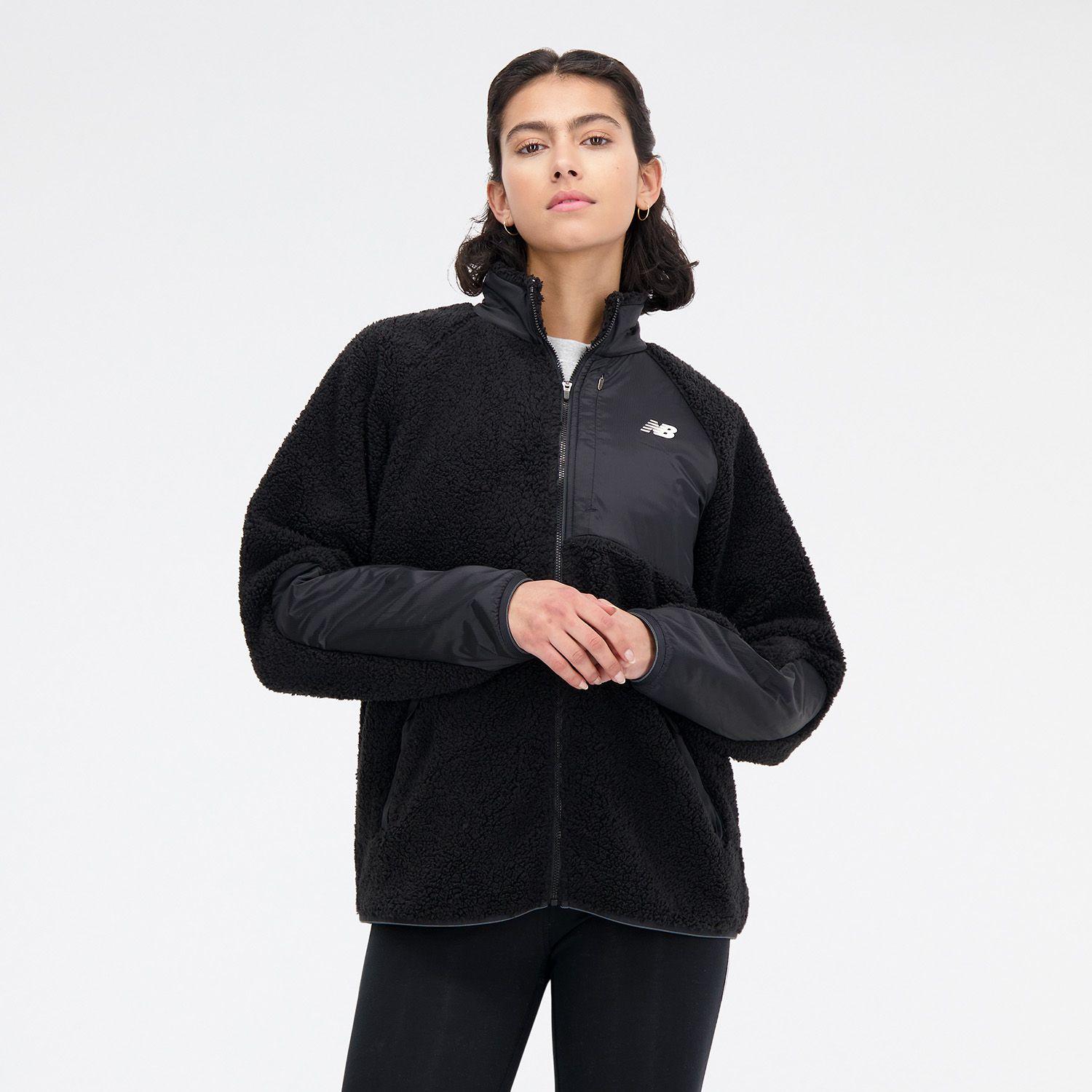 Polerón Polar Outdoor Mujer New Balance Full Zip Negro-5