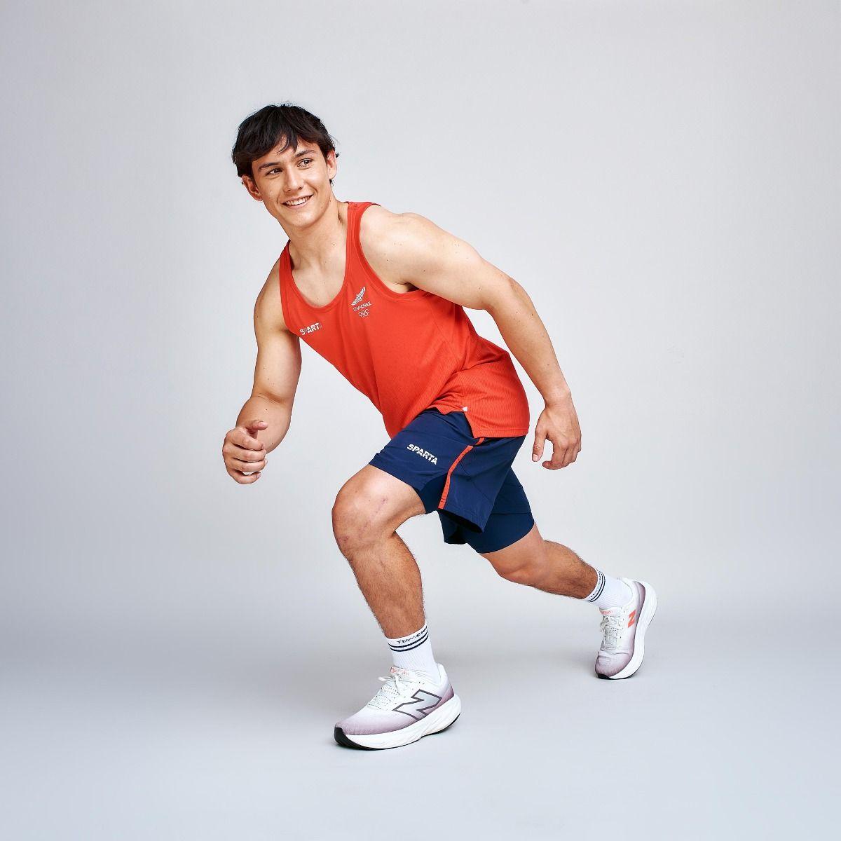 Polera Sin Mangas Entrenamiento Hombre Sparta Team Chile Roja-4