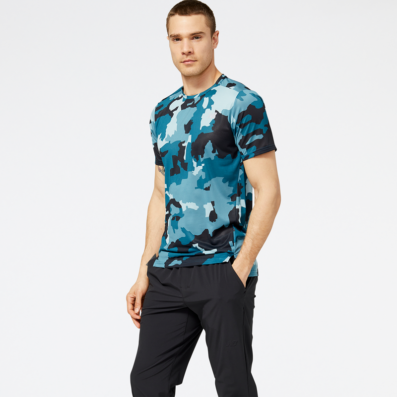 Polera Running Hombre New Balance Printed Accelerate Bicolor-2