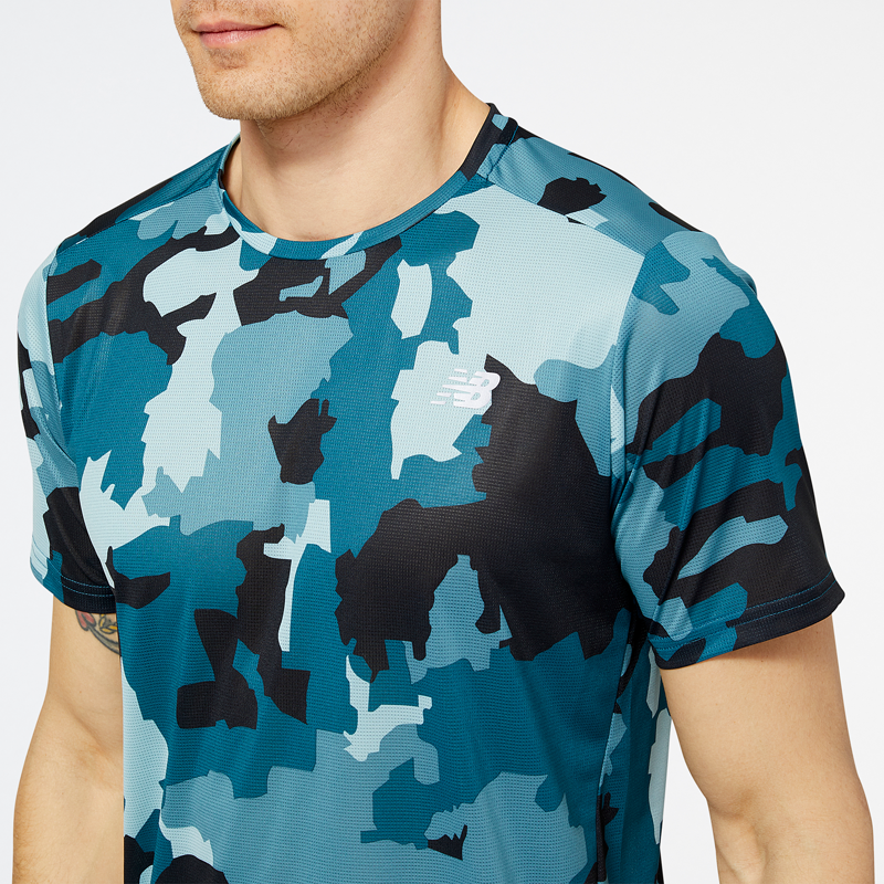 Polera Running Hombre New Balance Printed Accelerate Bicolor-3