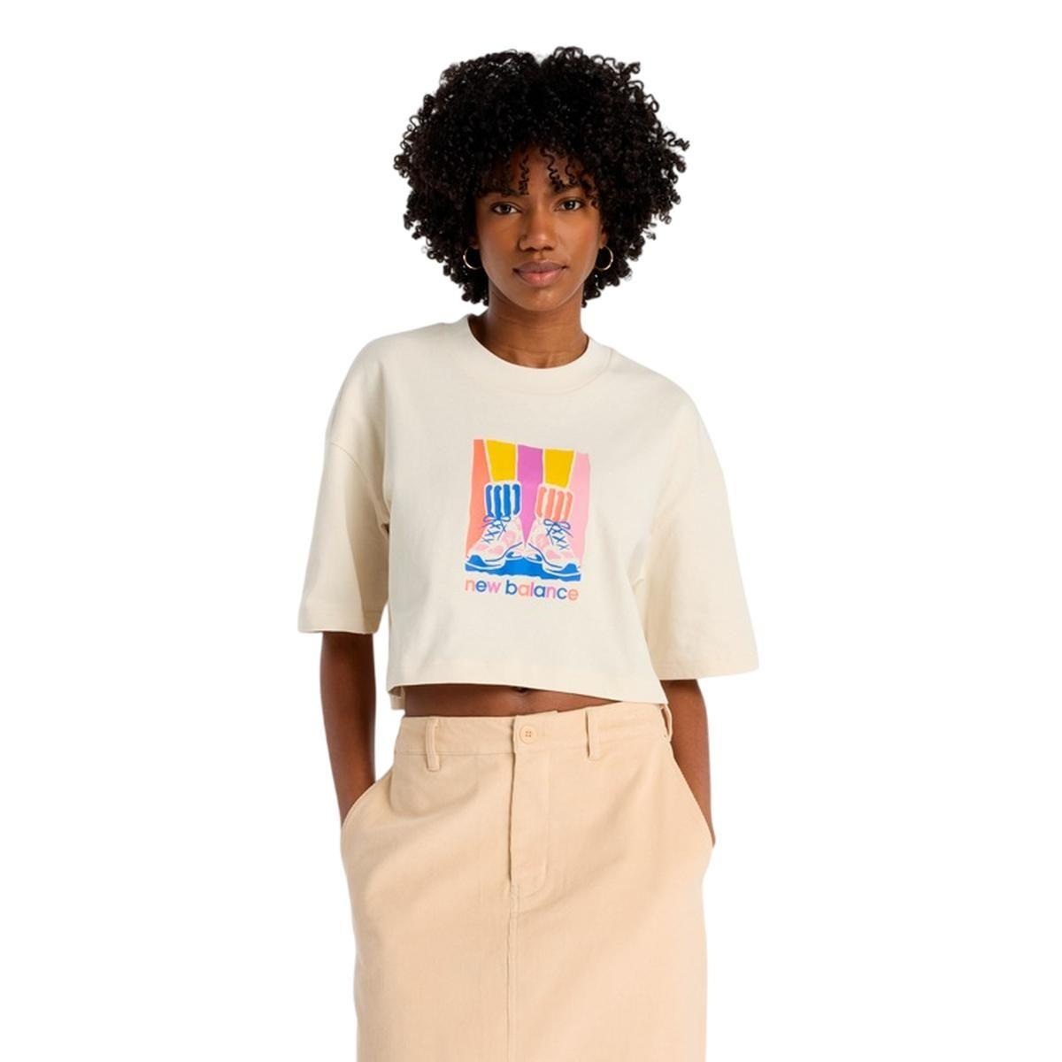 Polera Lifestyle Mujer New Balance Athletics Beige-0