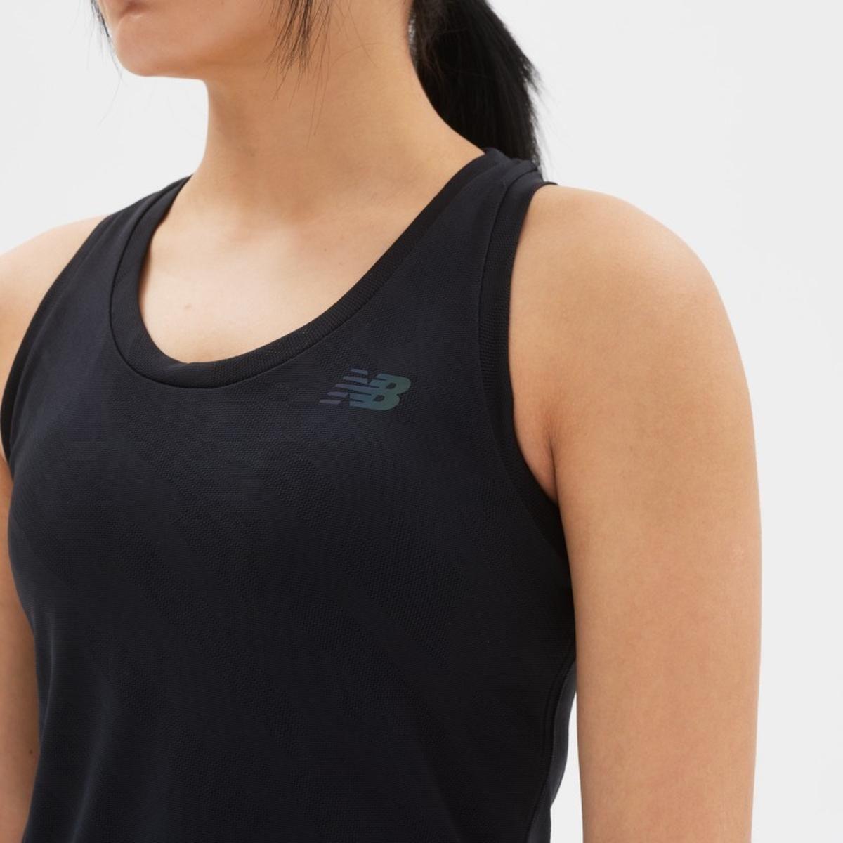 Polera Running Mujer New Balance Speed Jacquard Negro-3