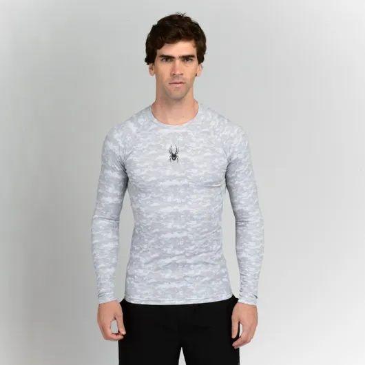 Polera Manga Larga Entrenamiento Hombre Spyder Compression B-0
