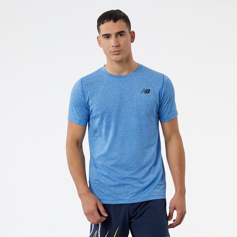 Polera Running Hombre New Balance Tenacity Tee Azul-0