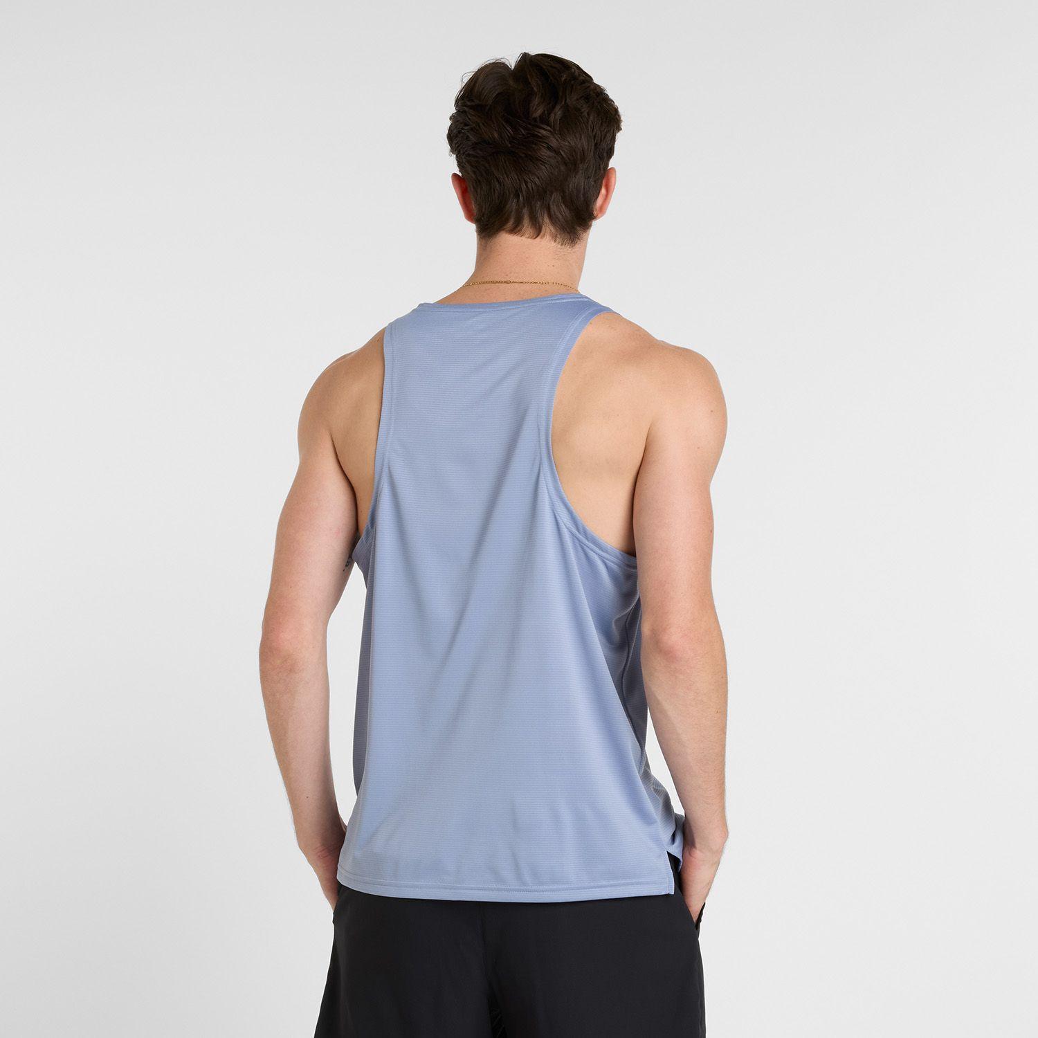 Polera Sin Mangas Running Hombre New Balance Celeste-2