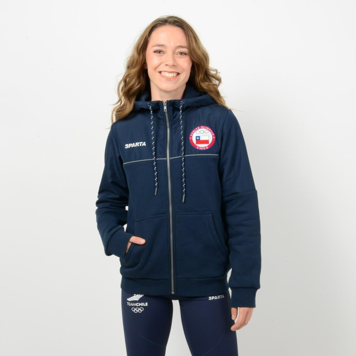 Polerón Mujer Sparta Team Chile Full Zip Azul-3