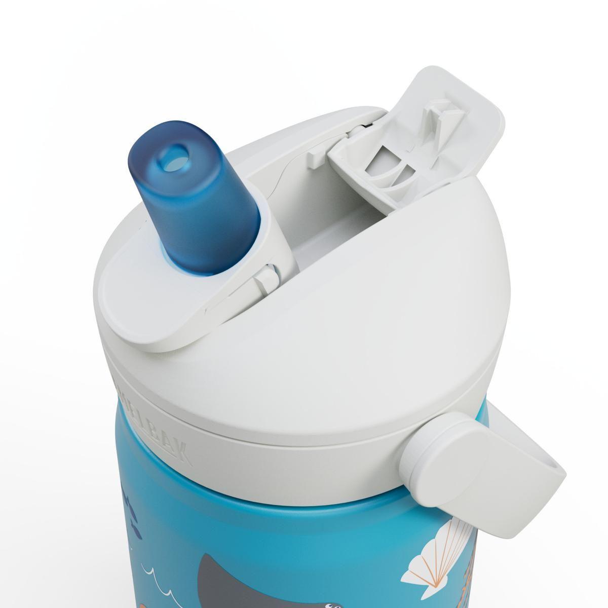 Botella Camelbak Niños Flip Straw 350 Ml Celeste/Blanco-2
