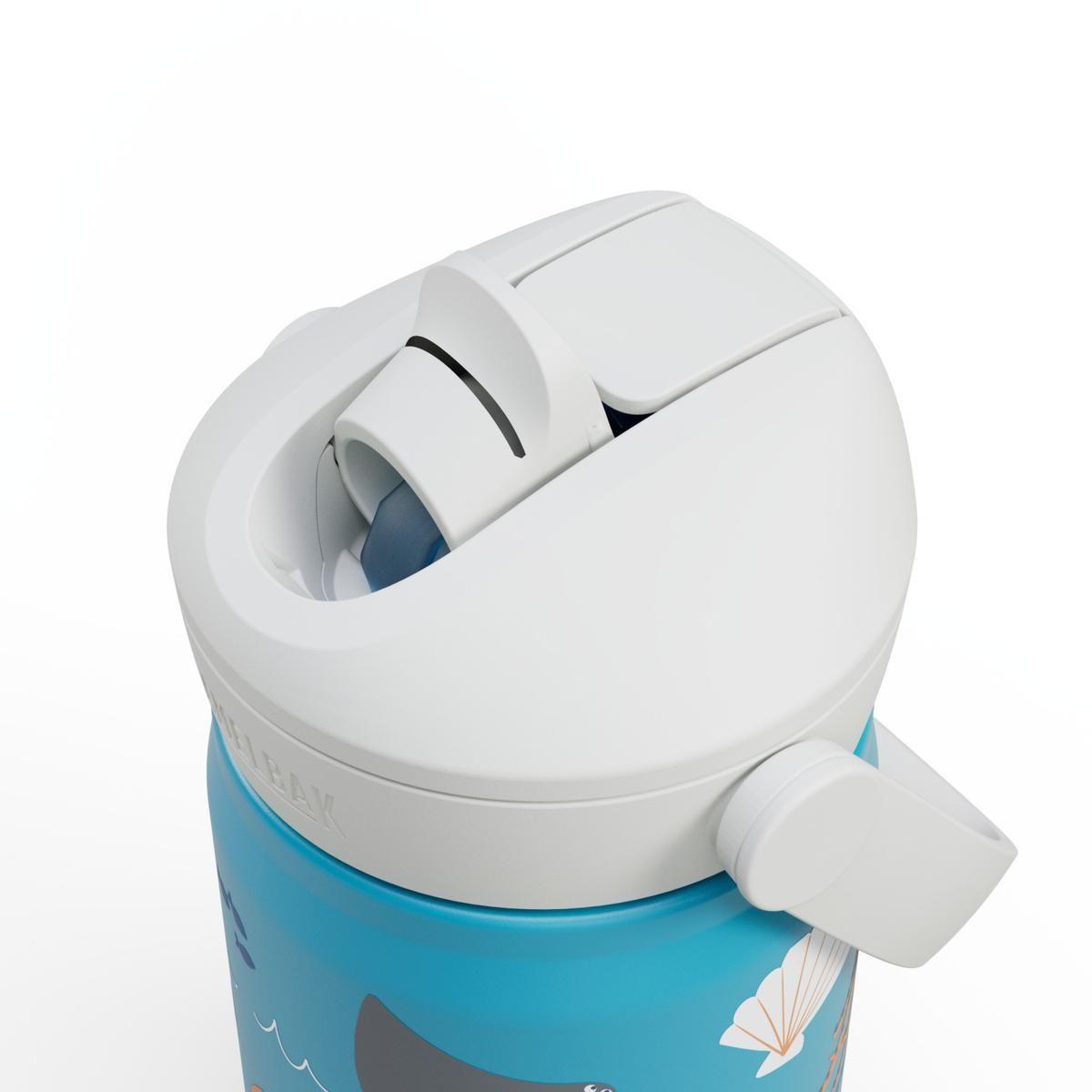 Botella Camelbak Niños Flip Straw 350 Ml Celeste/Blanco-3