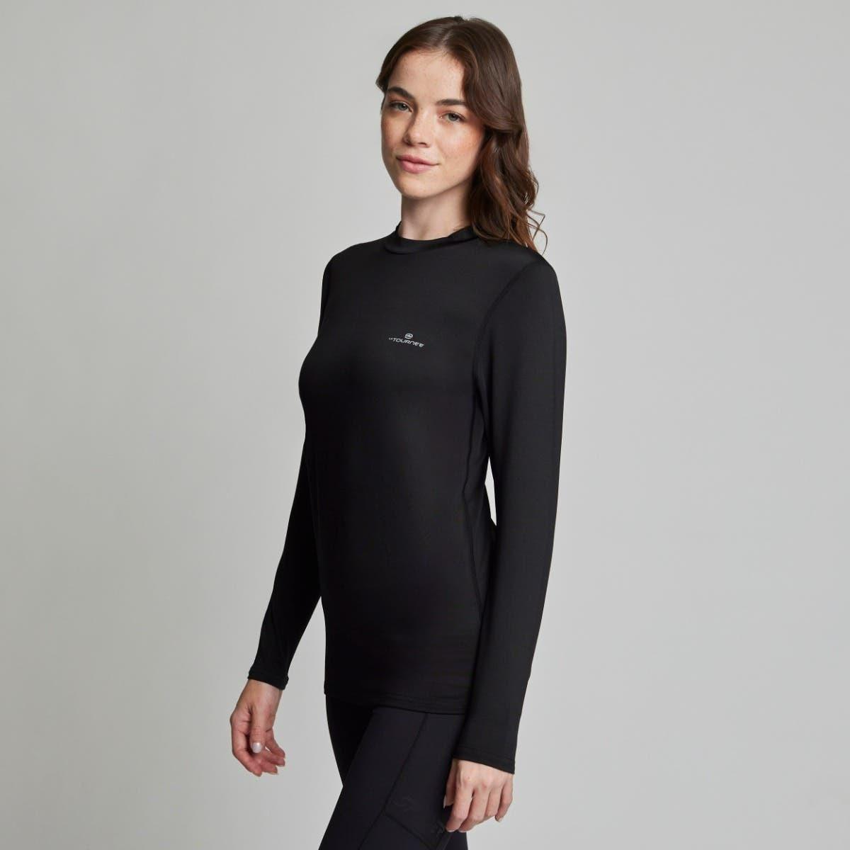 Primera Capa Outdoor Mujer La Tournee Gruesa Negra-3