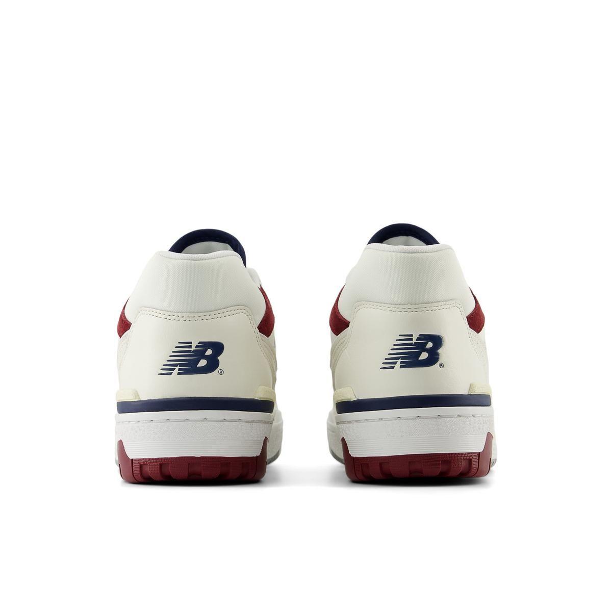 Zapatillas Urbanas Unisex New Balance 550 Blanca/Burdeo-4