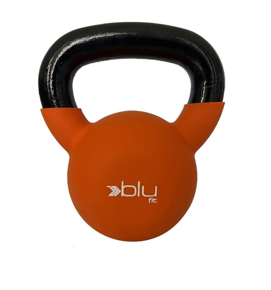 Pesa Rusa Kettlebell Neoprene Blu Fit 10 kg Naranja-0